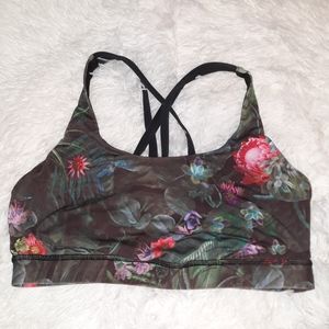 Lululemon Floral Energy Sports Bra Sz 10